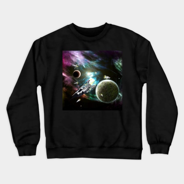 Space Fleet Crewneck Sweatshirt by Packrat